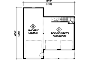 Floor Plan - Main Floor for Country House Plan #25-4754, 0 bath