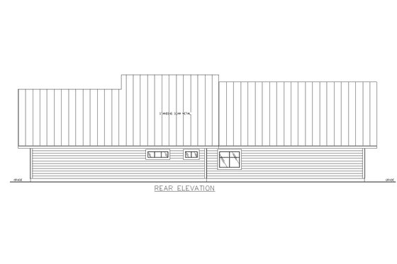 Exterior - Front Elevation 3 for Ranch House Plan #117-890 - 3 bed, 2 bath
