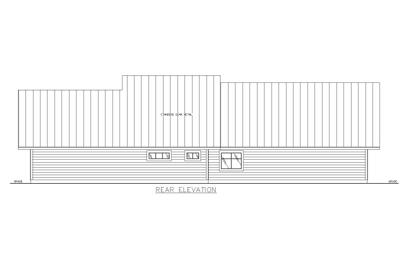 Architectural House Design - Exterior - Front Elevation 3 for Ranch House Plan #117-890 - 3 bed, 2 bath
