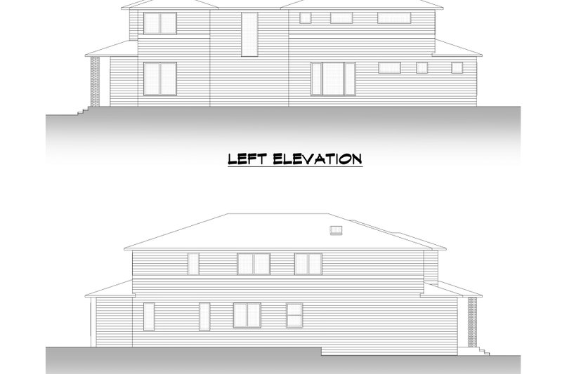 Architectural House Design - Exterior - Other Elevation 3 for Contemporary House Plan #1066-144 - 5 bed, 4.5 bath