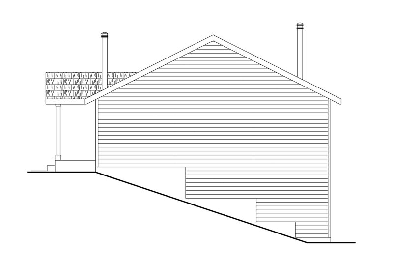 House Blueprint - Exterior - Other Elevation for Traditional House Plan #124-1304 - 2 bed, 2 bath