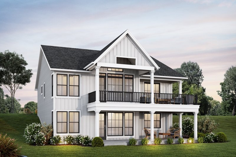 House Blueprint - Exterior - Rear Elevation for Farmhouse House Plan #48-1058 - 3 bed, 3 bath