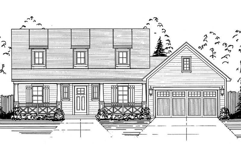 Home Plan - Exterior - Front Elevation 3 for Farmhouse House Plan #46-868 - 3 bed, 2.5 bath