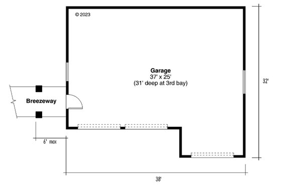 Floor Plan - Main Floor for Traditional House Plan #124-638, 0 bath