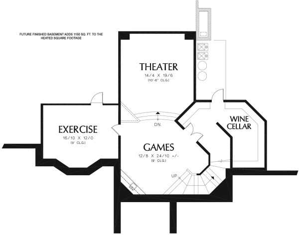 Home Plan - European Floor Plan - Lower Floor Plan #48-962