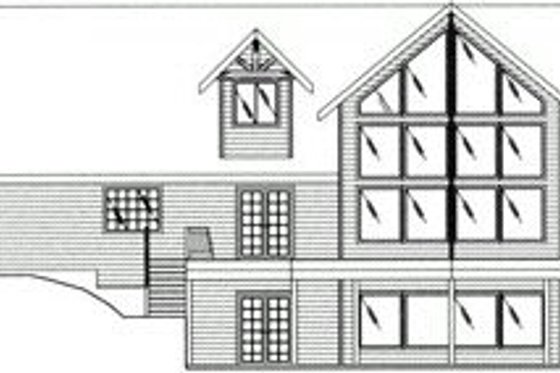 Exterior - Rear Elevation for Craftsman House Plan #117-472 - 3 bed, 2.5 bath