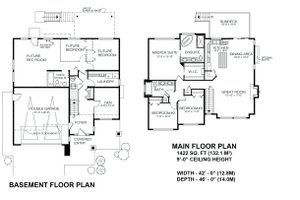 Floor Plan - Other Floor for Prairie House Plan #1100-33 - 3 bed, 2 bath
