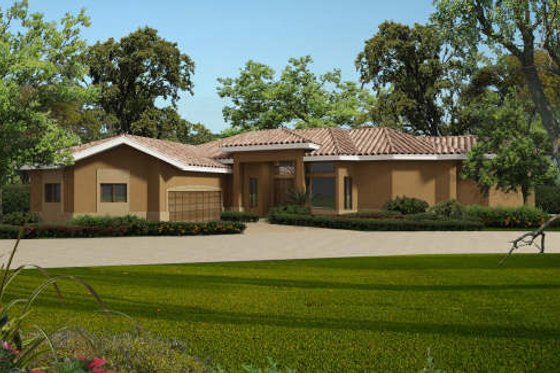 Exterior - Other Elevation for Mediterranean House Plan #420-271 - 2 bed, 2.5 bath