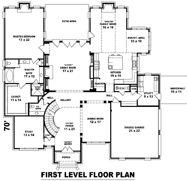 European Floor Plan - Main Floor Plan #81-1348