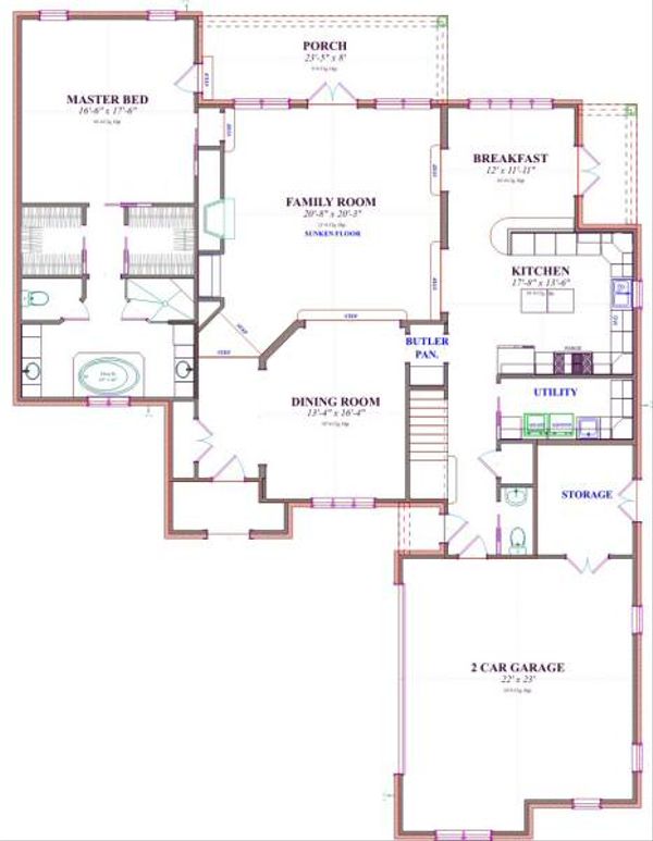 European Floor Plan - Main Floor Plan #63-177