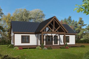 Exterior - Rear Elevation for Country House Plan #932-511 - 3 bed, 2 bath