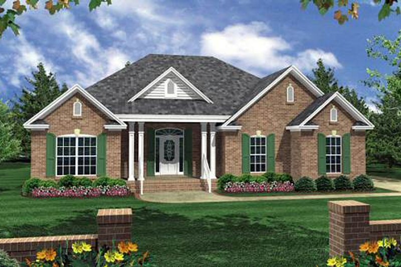 Architectural House Design - Southern Exterior - Front Elevation Plan #21-207