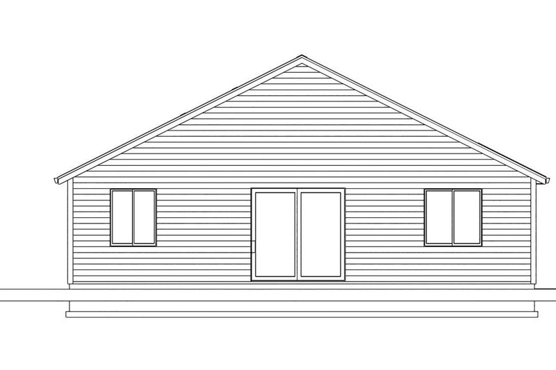 Dream House Plan - Exterior - Rear Elevation for Ranch House Plan #943-51 - 3 bed, 2 bath