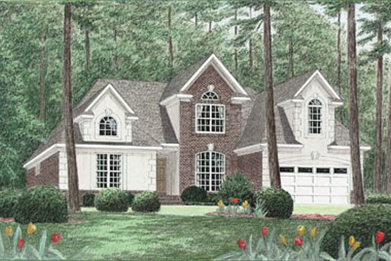 House Blueprint - Traditional Exterior - Front Elevation Plan #34-114
