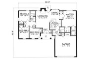 Traditional Style House Plan - 4 Beds 2 Baths 1303 Sq/Ft Plan #40-374 