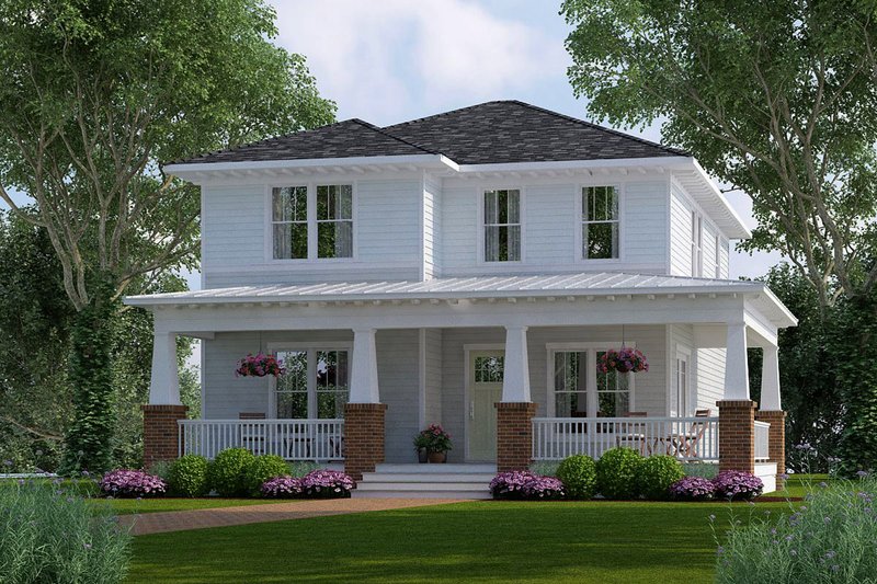 House Blueprint - Craftsman Exterior - Front Elevation Plan #461-45