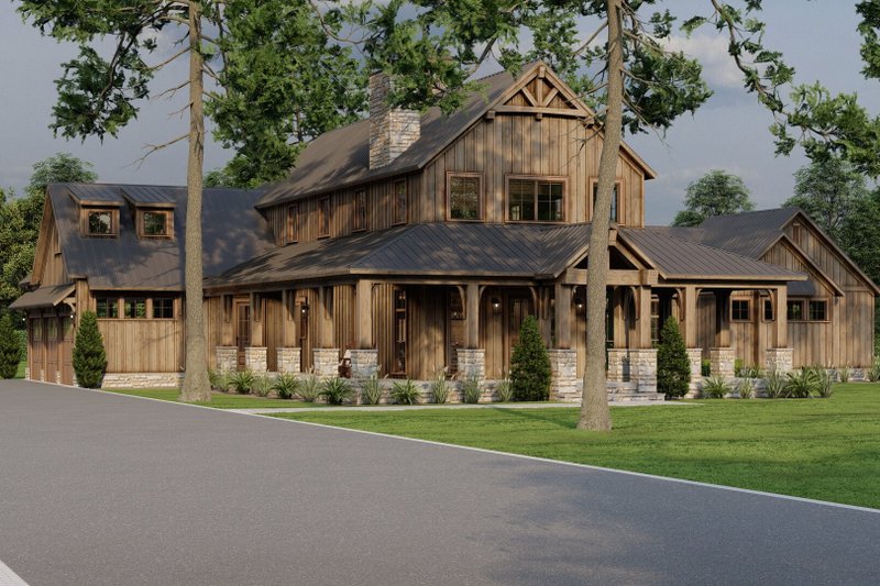 Dream House Plan - Exterior - Front Elevation 6 for Farmhouse House Plan #923-340 - 4 bed, 4.5 bath