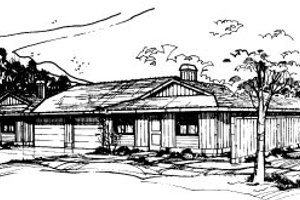 Ranch Exterior - Front Elevation Plan #303-250