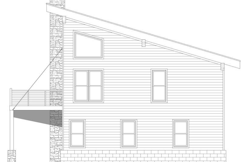 Home Plan - Exterior - Rear Elevation for Southern House Plan #932-789 - 4 bed, 2 bath