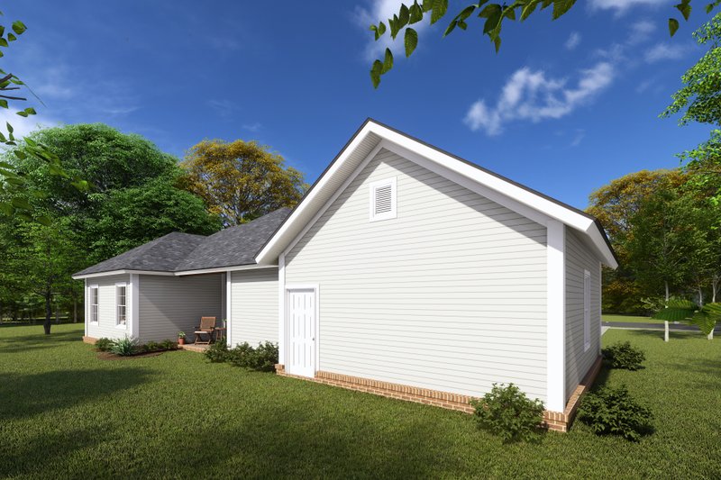 House Blueprint - Exterior - Rear Elevation 2 House Plan #513-2069 - 3 bed, 2 bath