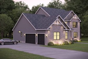 Exterior - Front Elevation 3 for Craftsman House Plan #1089-47 - 4 bed, 3.5 bath