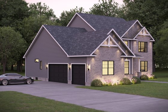 Exterior - Front Elevation 3 for Craftsman House Plan #1089-47 - 4 bed, 3.5 bath