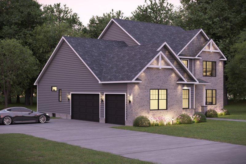 House Blueprint - Exterior - Front Elevation 3 for Craftsman House Plan #1089-47 - 4 bed, 3.5 bath
