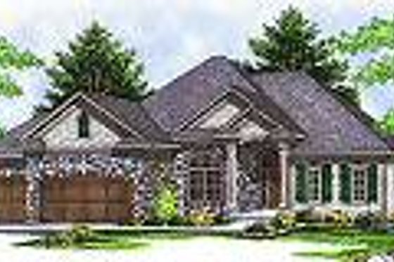 Exterior - Other Elevation for European House Plan #70-816 - 4 bed, 3 bath
