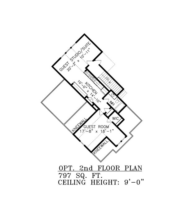 House Blueprint - Farmhouse Floor Plan - Upper Floor Plan #54-504