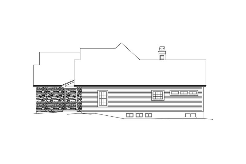 House Blueprint - Exterior - Other Elevation 1 for Ranch House Plan #57-663 - 3 bed, 2 bath