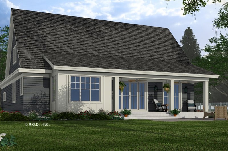 Architectural House Design - Exterior - Rear Elevation for Craftsman House Plan #51-1300 - 3 bed, 3.5 bath