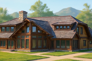 Exterior - Rear Elevation for Craftsman House Plan #921-24 - 3 bed, 3 bath