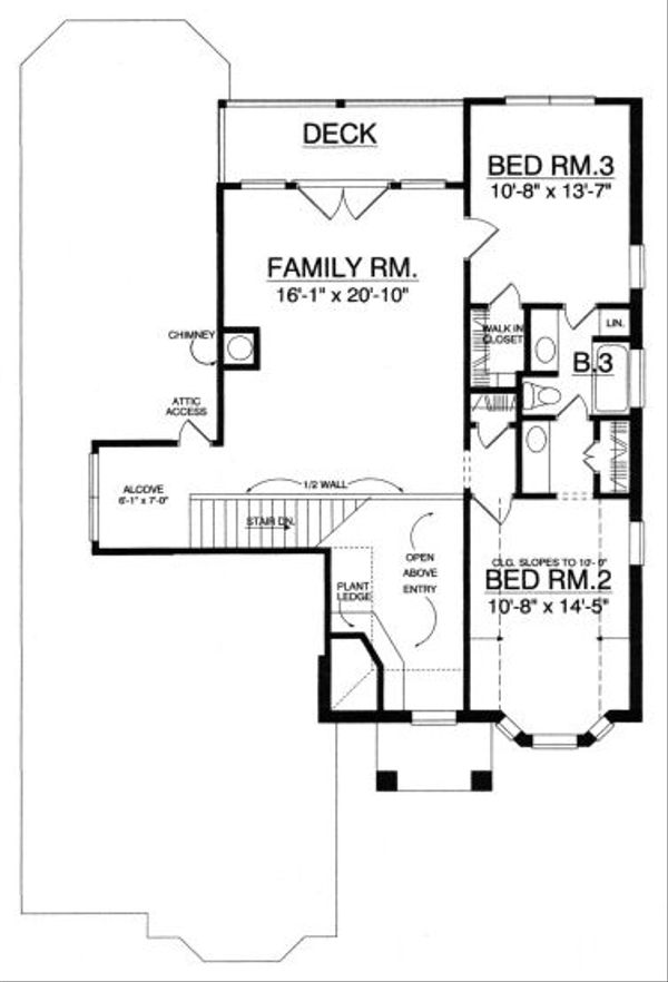 European Floor Plan - Upper Floor Plan #40-391