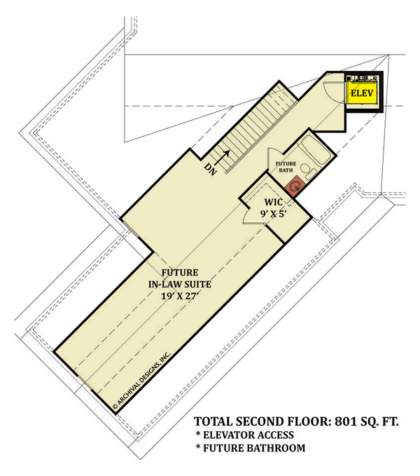 Architectural House Design - Floor Plan - Upper Floor for Cottage House Plan #119-483 - 3 bed, 2.5 bath