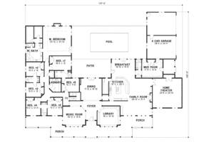 Floor Plan - Main Floor for Country House Plan #67-871 - 7 bed, 6 bath