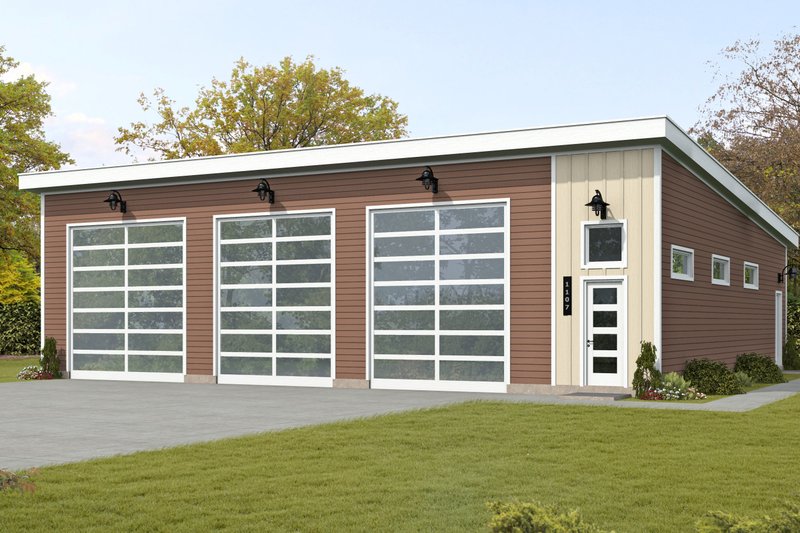 Dream House Plan - Contemporary Exterior - Front Elevation Plan #932-1033