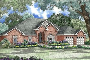Southern Exterior - Front Elevation Plan #17-1048
