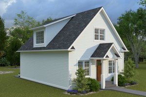 Exterior - Front Elevation 3 for Farmhouse House Plan #1060-301 - 2 bed, 1.5 bath