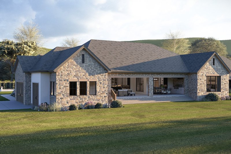 Dream House Plan - Exterior - Rear Elevation for Cottage House Plan #455-800 - 3 bed, 2.5 bath