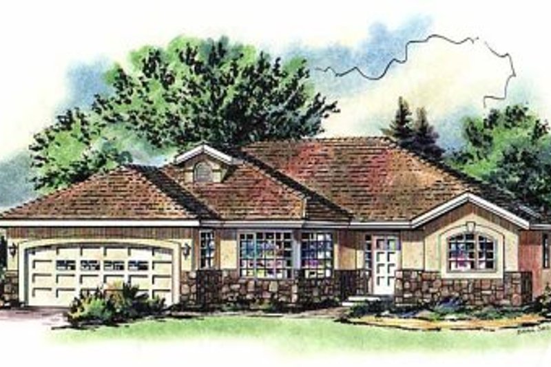 Home Plan - Ranch Exterior - Front Elevation Plan #18-189