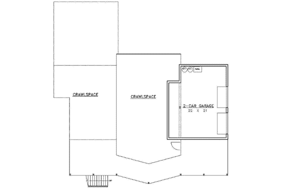 Floor Plan - Lower Floor for Log House Plan #117-104 - 3 bed, 4 bath