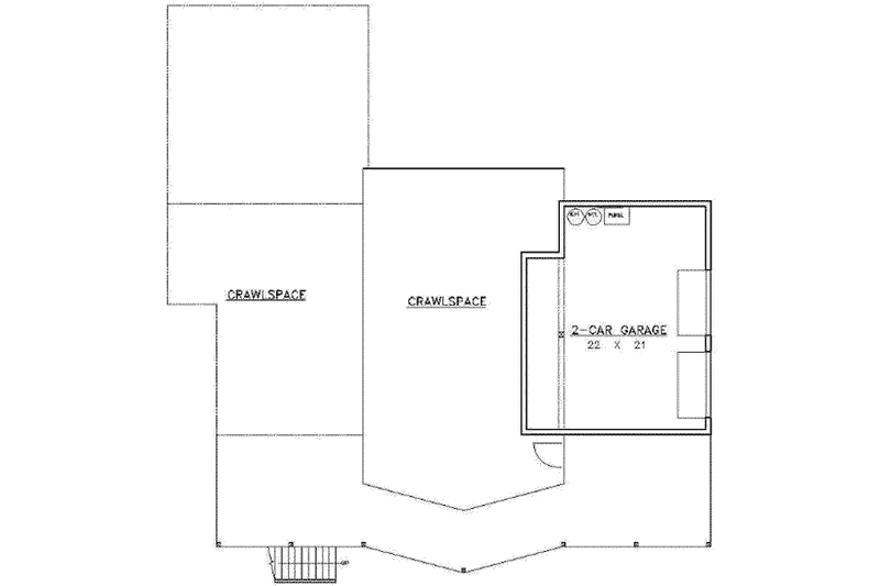 Architectural House Design - Floor Plan - Lower Floor for Log House Plan #117-104 - 3 bed, 4 bath