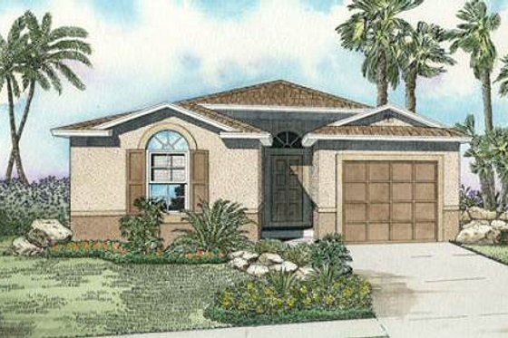 Exterior - Front Elevation for Modern House Plan #420-202 - 4 bed, 2 bath