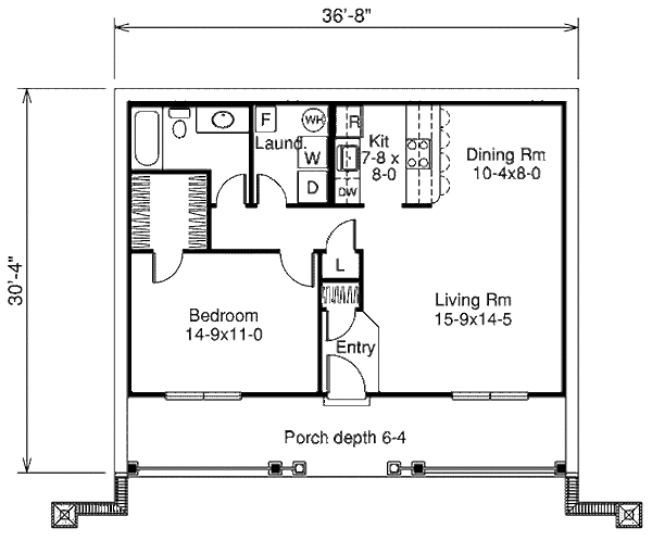 Home Plan - Cottage Floor Plan - Main Floor Plan #57-361
