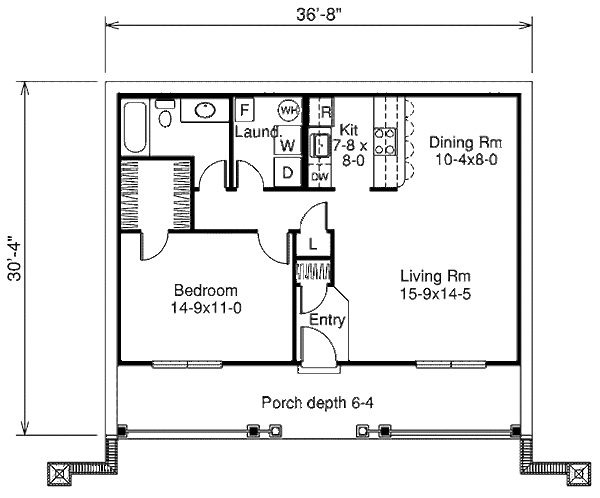 Cottage Floor Plan - Main Floor Plan #57-361