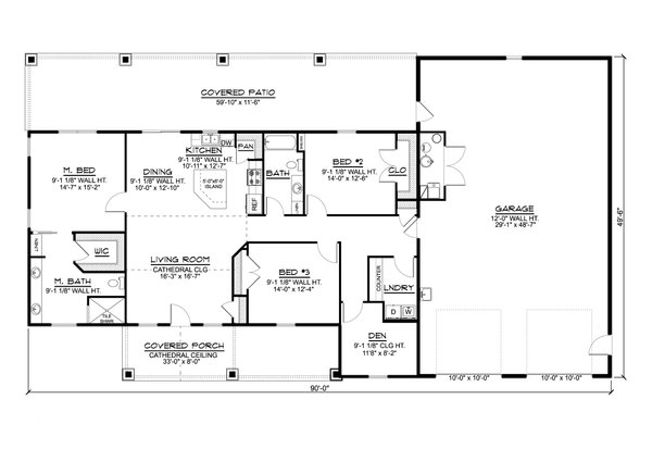 Barndominium Floor Plan - Main Floor Plan #1064-261