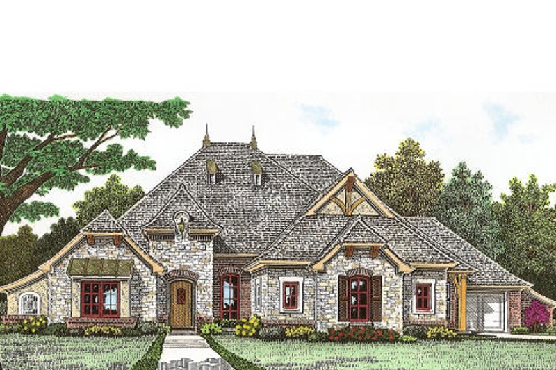 Home Plan - Tudor Exterior - Front Elevation Plan #310-967
