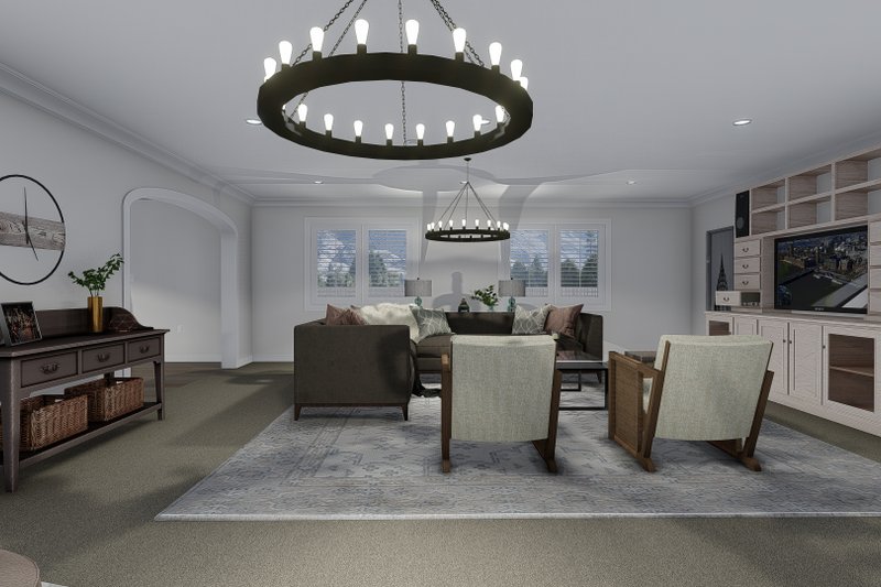 Dream House Plan - Interior - Family Room 2 for Ranch House Plan #1060-13 - 6 bed, 3 bath