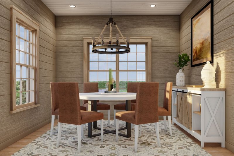 Home Plan - Interior - Dining Room for Cabin House Plan #923-389 - 3 bed, 2 bath