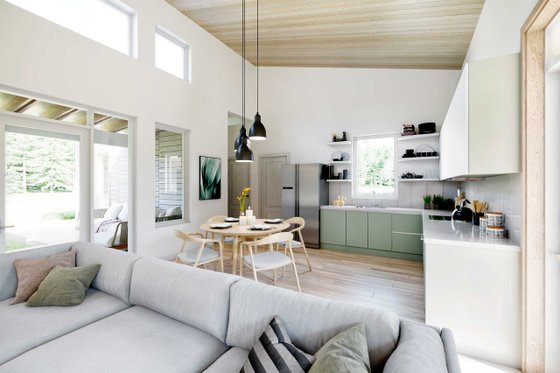 Interior - Kitchen for Modern House Plan #924-17 - 2 bed, 2 bath